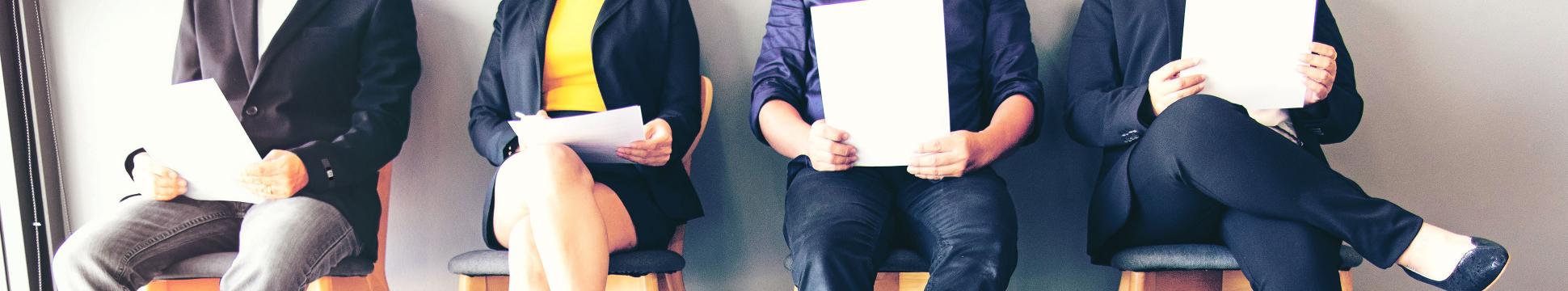 photo of candidates waiting for their job interview