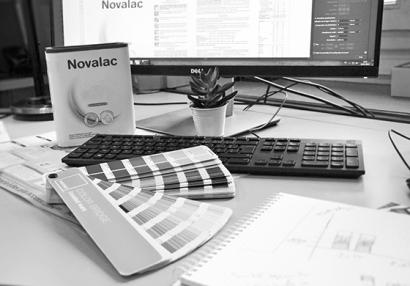 photo of a work desk in the operation department