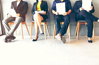 photo of candidates waiting for their interview