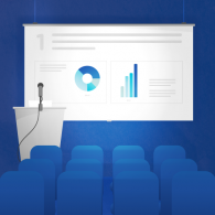 Illustration of a presentation at a Novalac conference